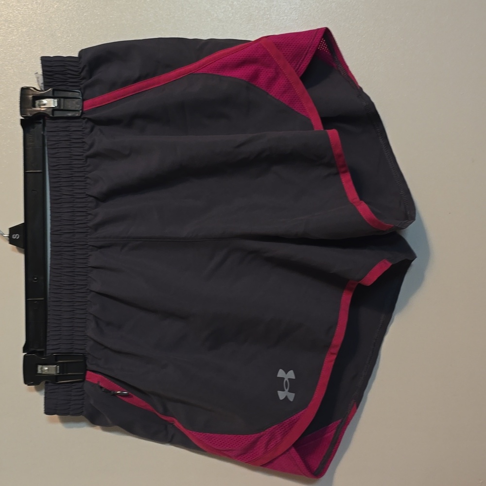 Under Armour Women's Athletic Shorts in Black and Pink
